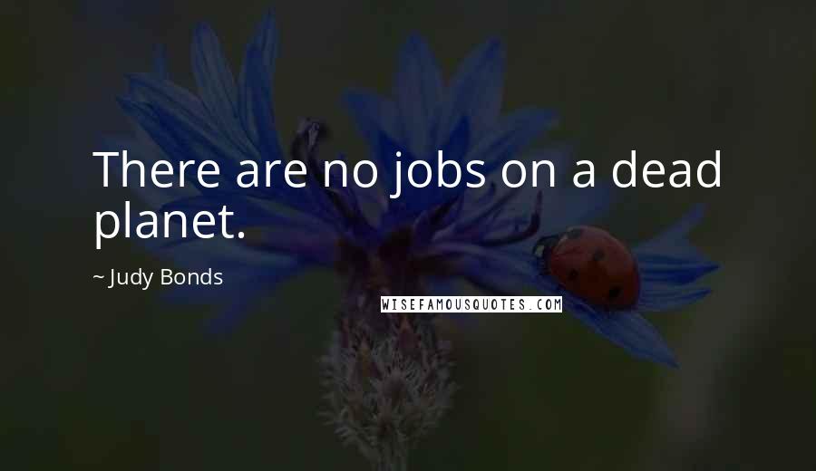 Judy Bonds Quotes: There are no jobs on a dead planet.