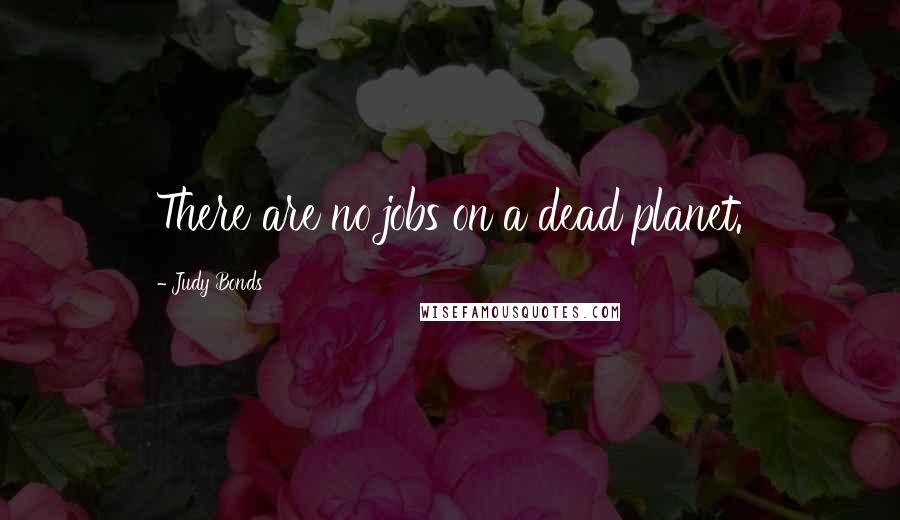 Judy Bonds Quotes: There are no jobs on a dead planet.