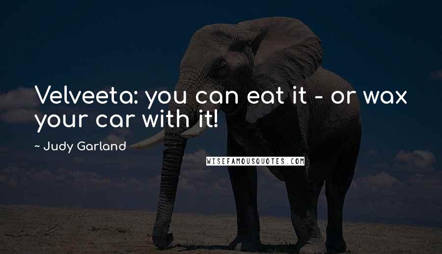 Judy Garland Quotes: Velveeta: you can eat it - or wax your car with it!