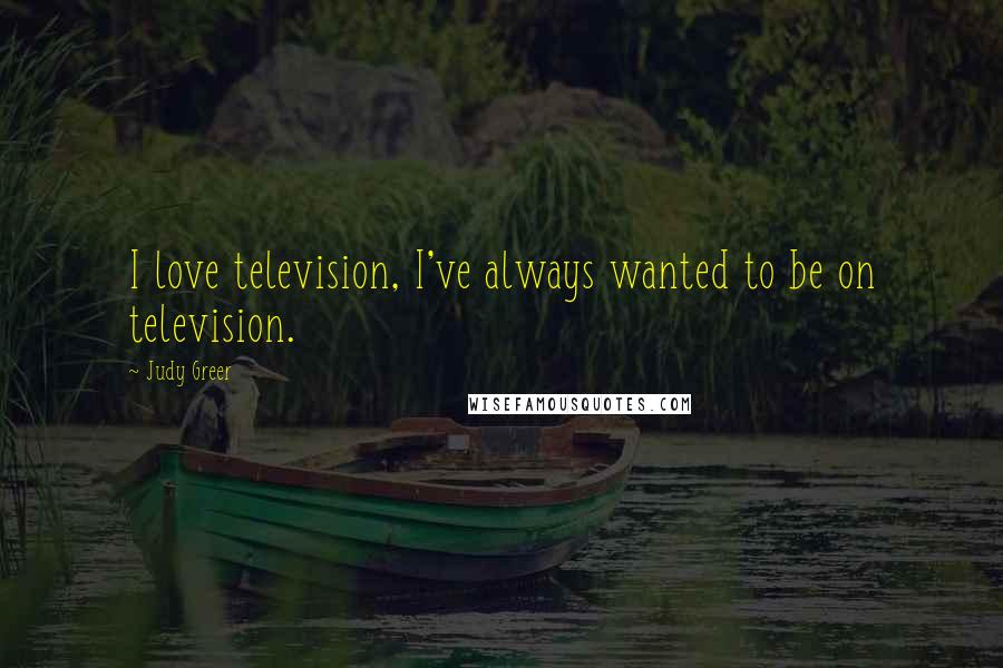 Judy Greer Quotes: I love television, I've always wanted to be on television.