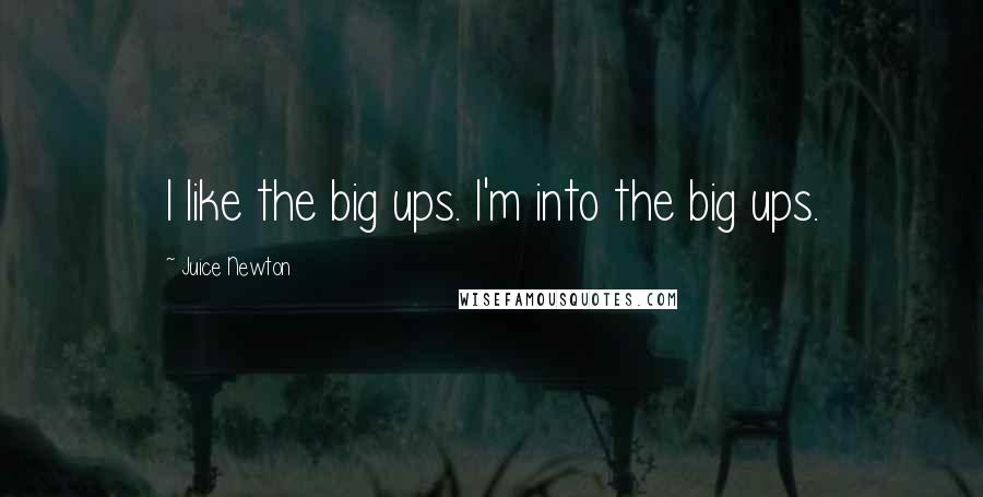 Juice Newton Quotes: I like the big ups. I'm into the big ups.