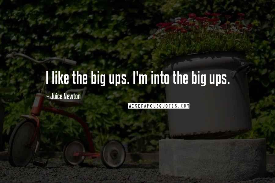 Juice Newton Quotes: I like the big ups. I'm into the big ups.