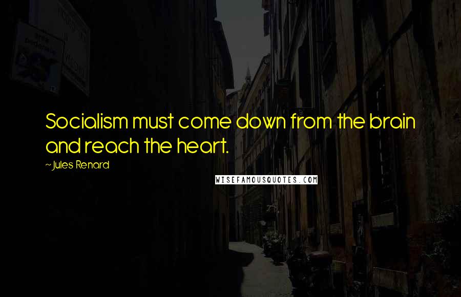 Jules Renard Quotes: Socialism must come down from the brain and reach the heart.