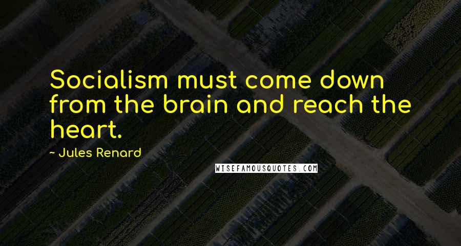 Jules Renard Quotes: Socialism must come down from the brain and reach the heart.