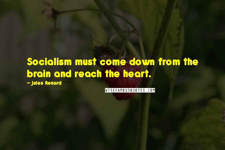 Jules Renard Quotes: Socialism must come down from the brain and reach the heart.