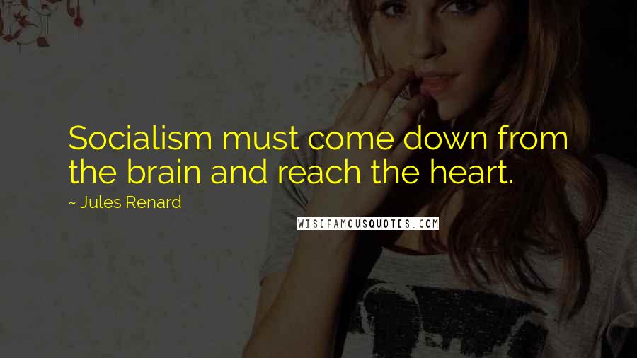 Jules Renard Quotes: Socialism must come down from the brain and reach the heart.