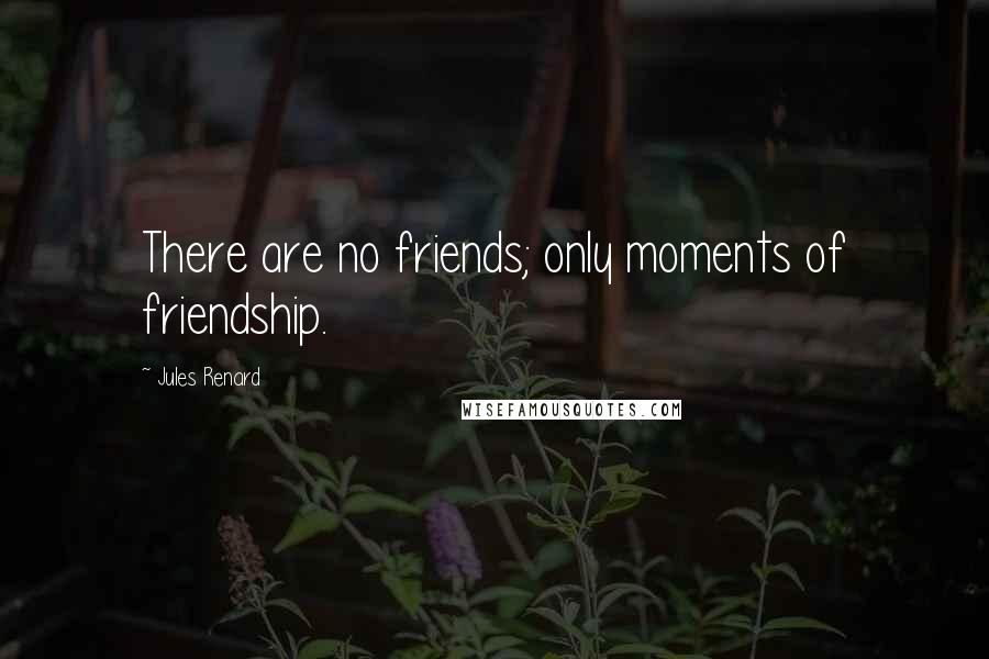 Jules Renard Quotes: There are no friends; only moments of friendship.