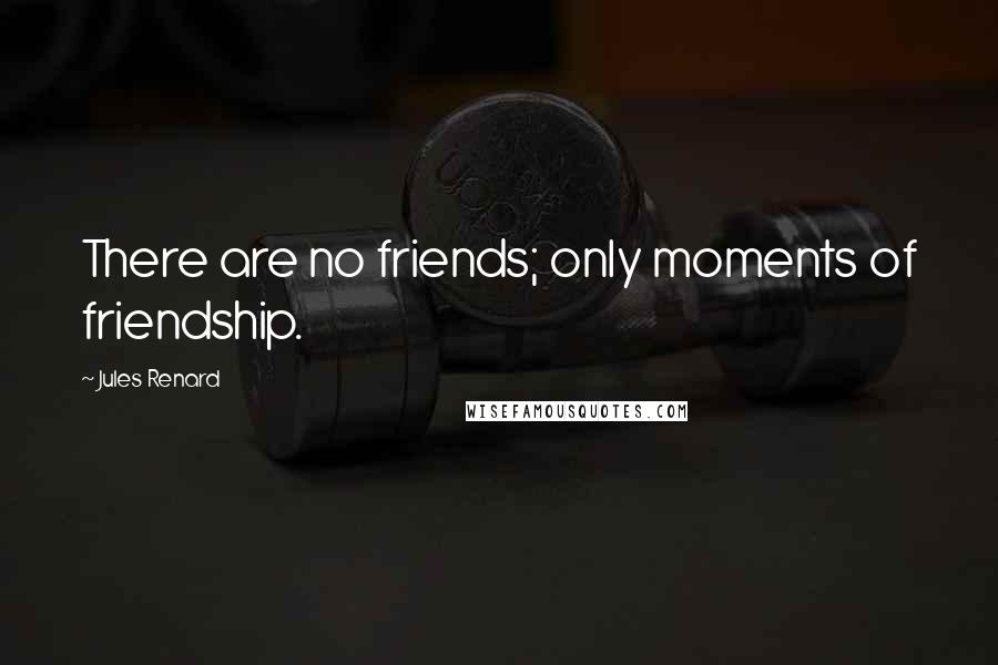 Jules Renard Quotes: There are no friends; only moments of friendship.