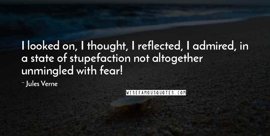 Jules Verne Quotes: I looked on, I thought, I reflected, I admired, in a state of stupefaction not altogether unmingled with fear!