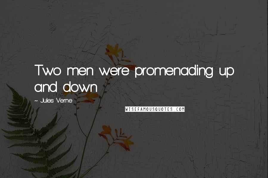 Jules Verne Quotes: Two men were promenading up and down