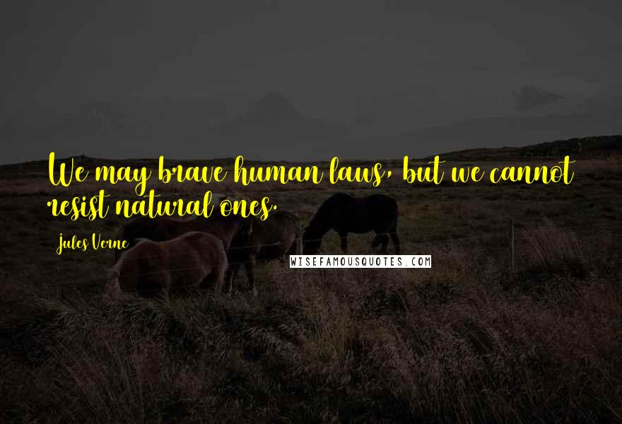 Jules Verne Quotes: We may brave human laws, but we cannot resist natural ones.