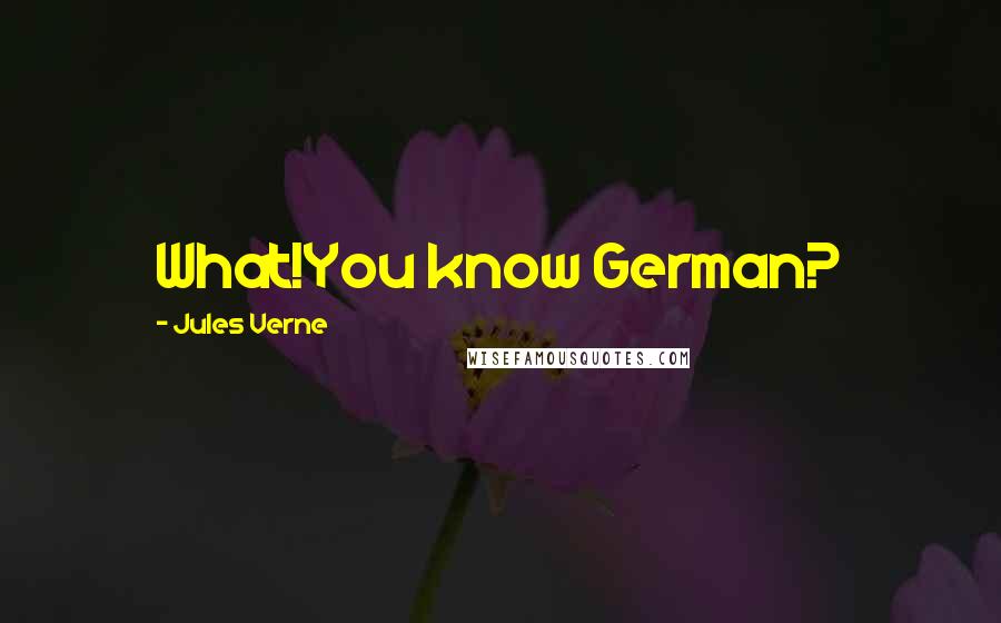 Jules Verne Quotes: What!You know German?