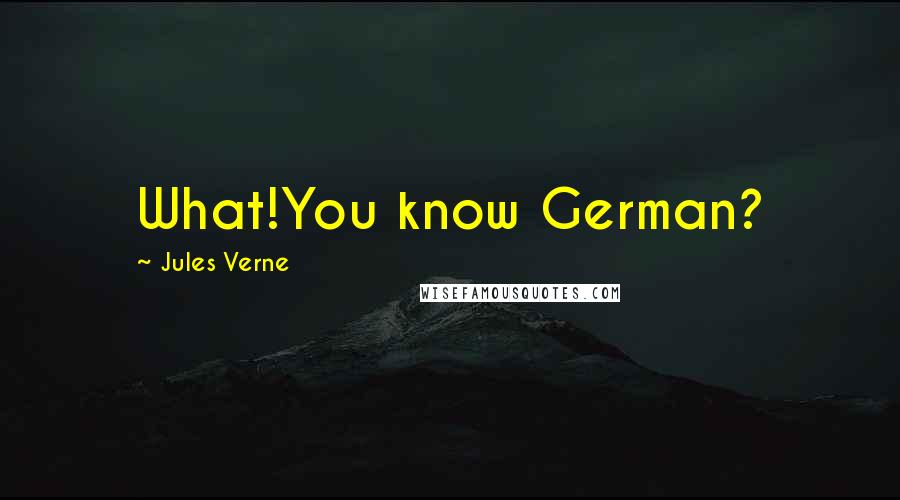 Jules Verne Quotes: What!You know German?