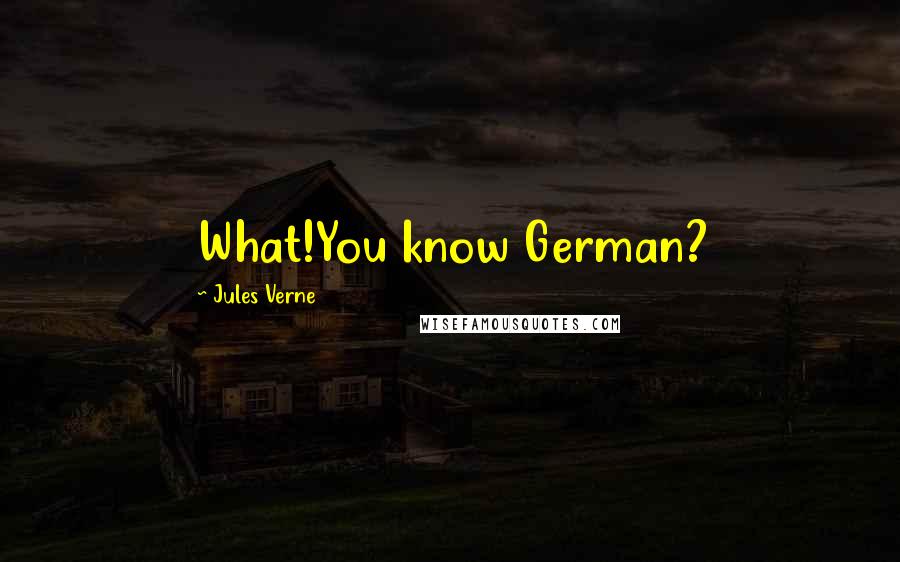 Jules Verne Quotes: What!You know German?