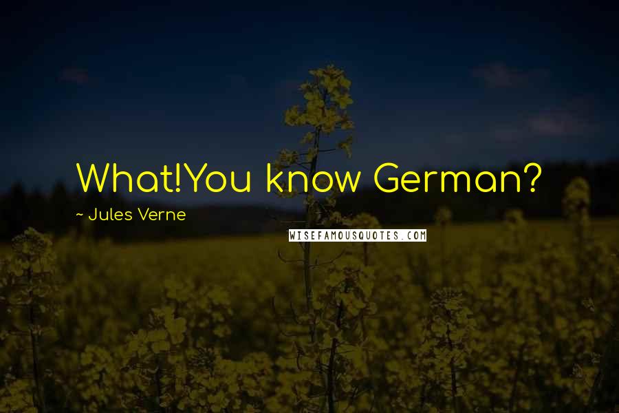 Jules Verne Quotes: What!You know German?