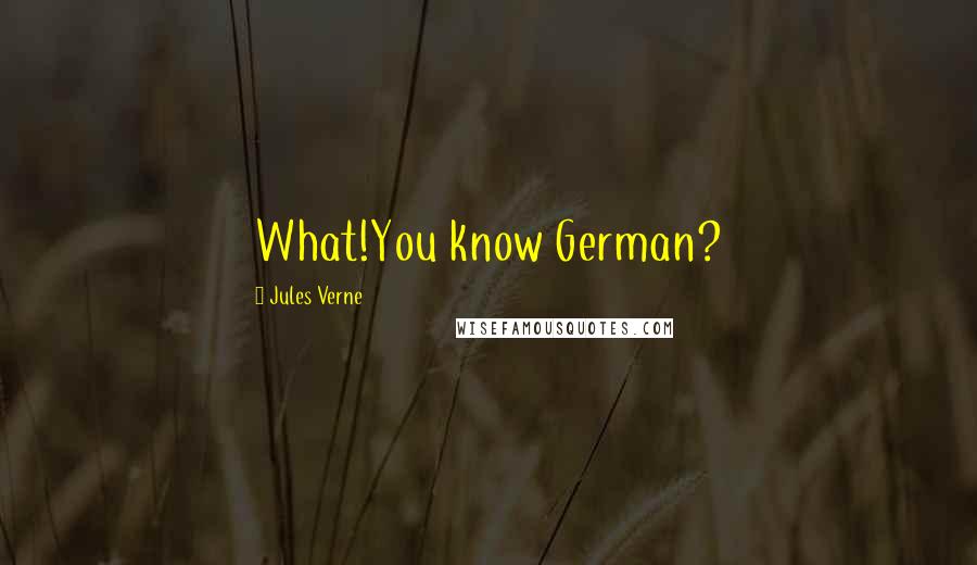 Jules Verne Quotes: What!You know German?