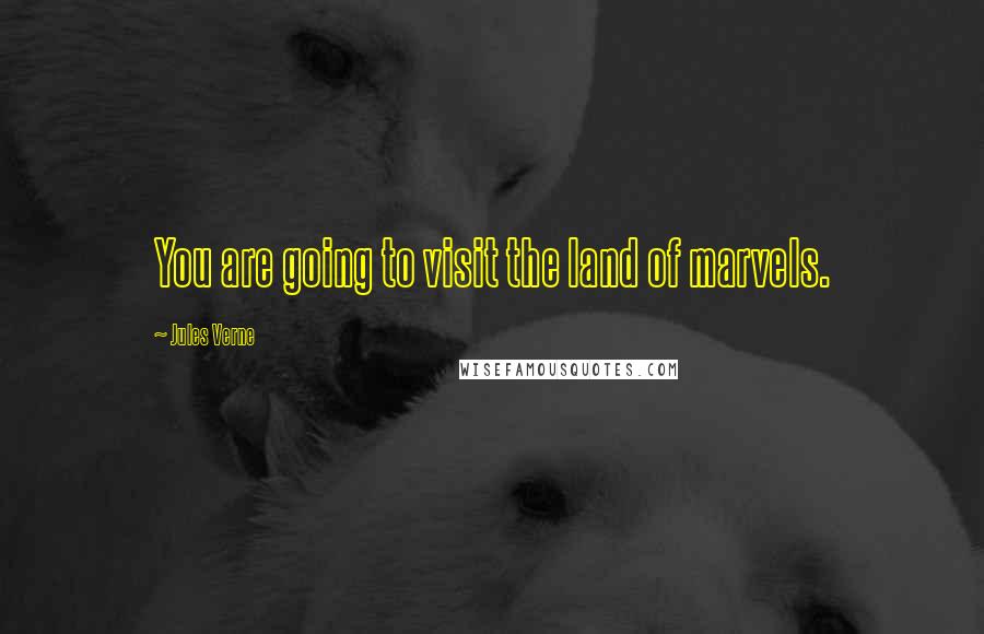 Jules Verne Quotes: You are going to visit the land of marvels.