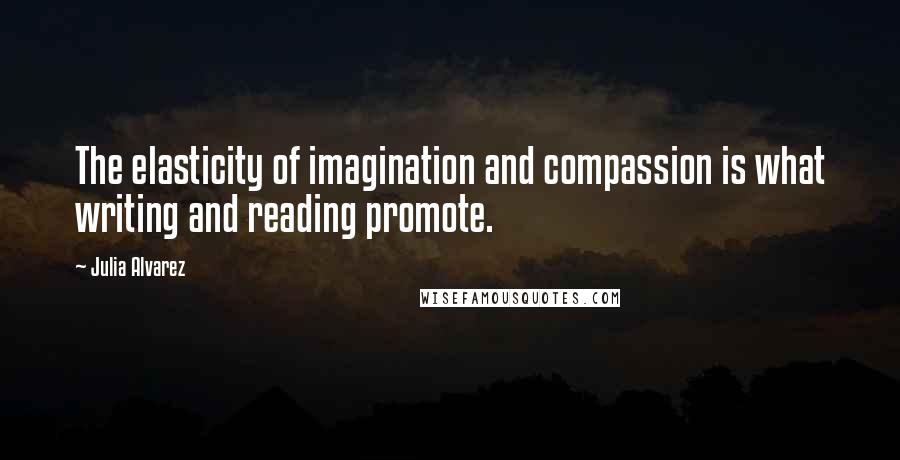 Julia Alvarez Quotes: The elasticity of imagination and compassion is what writing and reading promote.