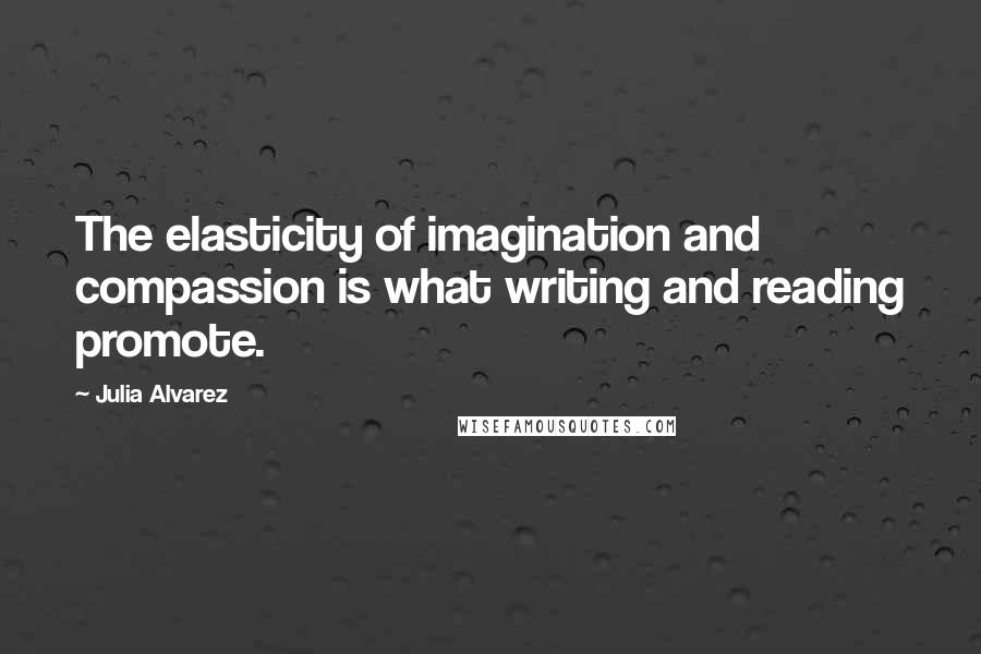 Julia Alvarez Quotes: The elasticity of imagination and compassion is what writing and reading promote.