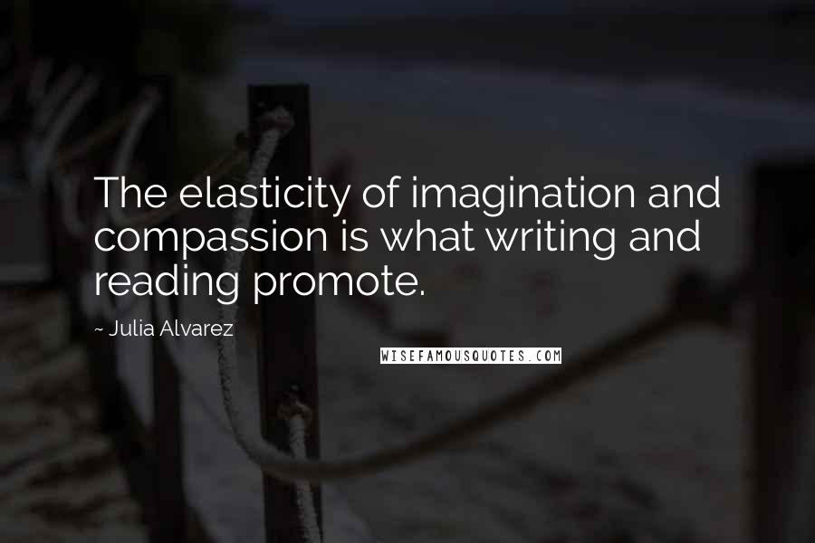 Julia Alvarez Quotes: The elasticity of imagination and compassion is what writing and reading promote.