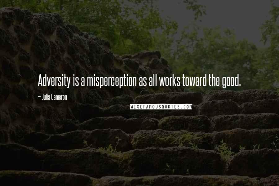 Julia Cameron Quotes: Adversity is a misperception as all works toward the good.