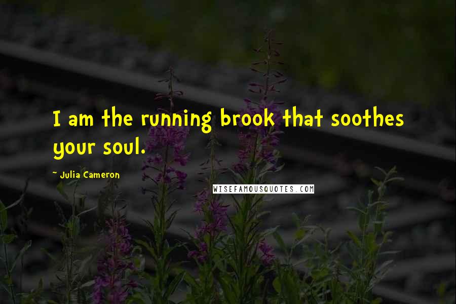 Julia Cameron Quotes: I am the running brook that soothes your soul.