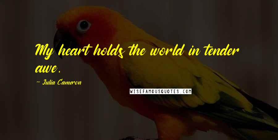 Julia Cameron Quotes: My heart holds the world in tender awe.