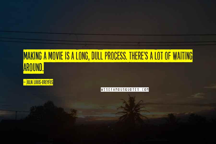 Julia Louis-Dreyfus Quotes: Making a movie is a long, dull process. There's a lot of waiting around.