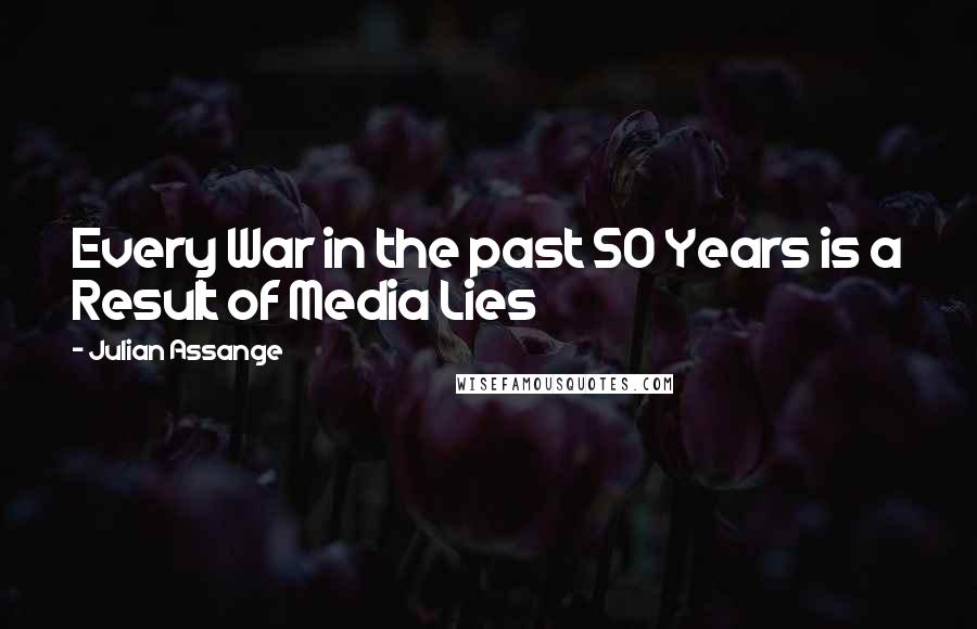 Julian Assange Quotes: Every War in the past 50 Years is a Result of Media Lies