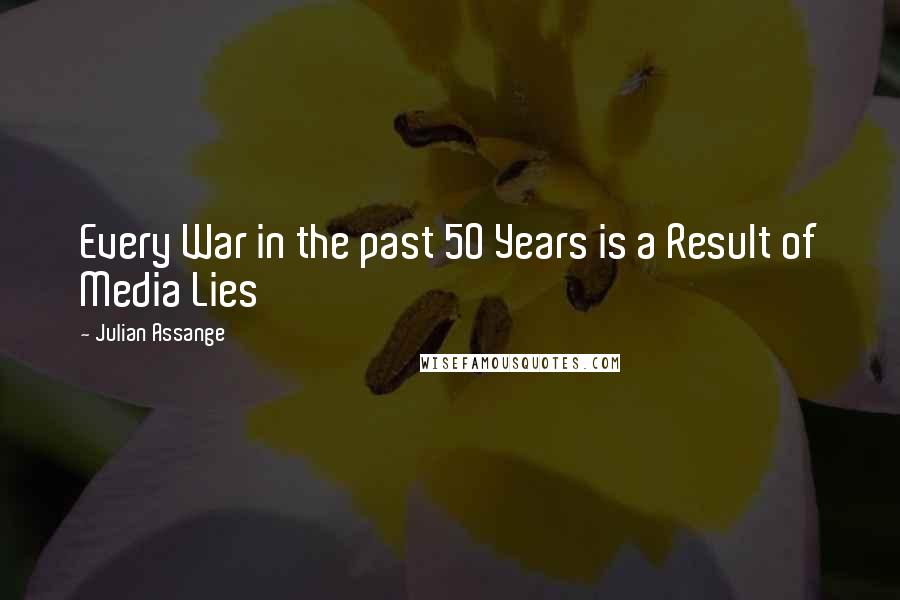 Julian Assange Quotes: Every War in the past 50 Years is a Result of Media Lies