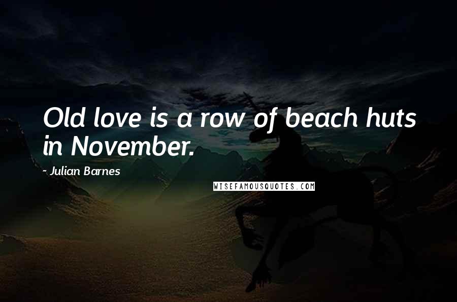 Julian Barnes Quotes: Old love is a row of beach huts in November.