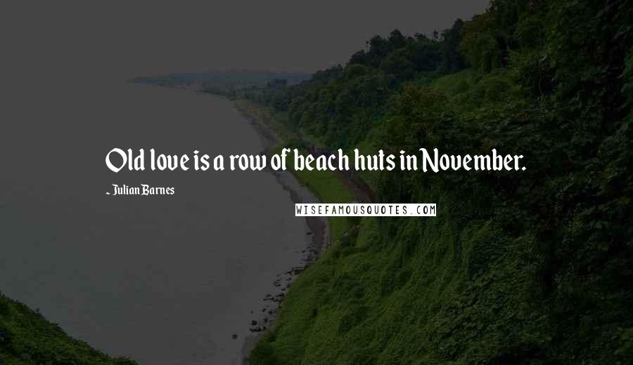 Julian Barnes Quotes: Old love is a row of beach huts in November.
