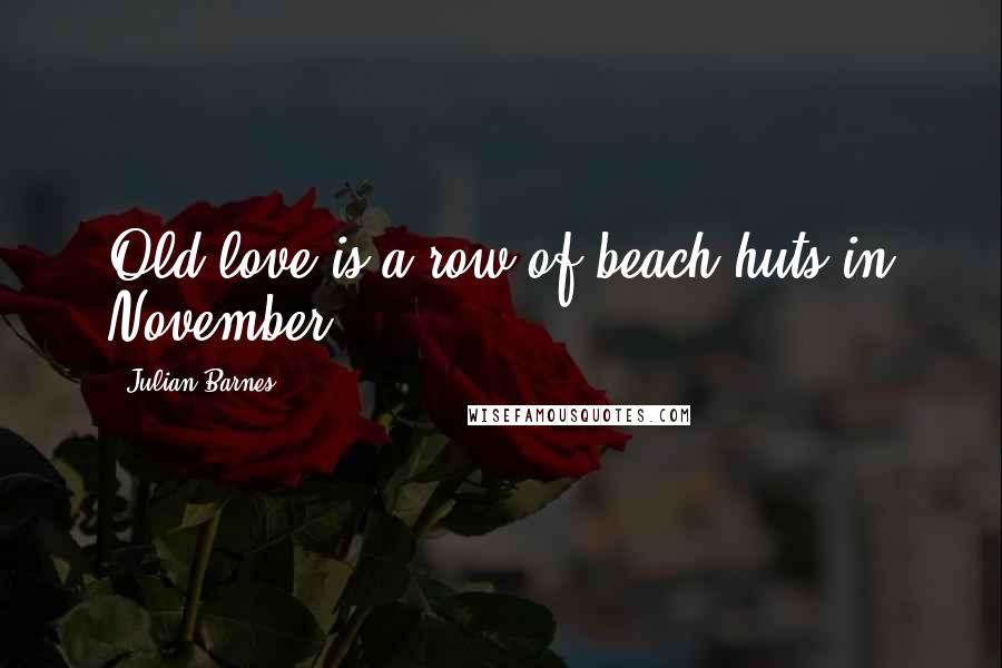 Julian Barnes Quotes: Old love is a row of beach huts in November.