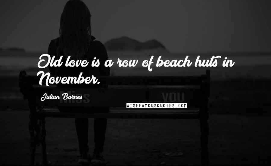 Julian Barnes Quotes: Old love is a row of beach huts in November.