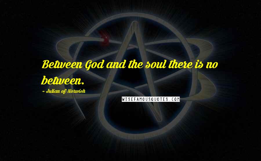 Julian Of Norwich Quotes: Between God and the soul there is no between.