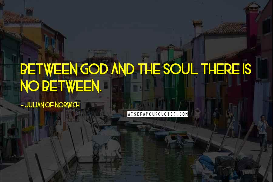 Julian Of Norwich Quotes: Between God and the soul there is no between.