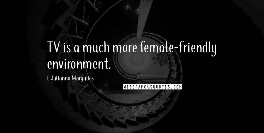 Julianna Margulies Quotes: TV is a much more female-friendly environment.
