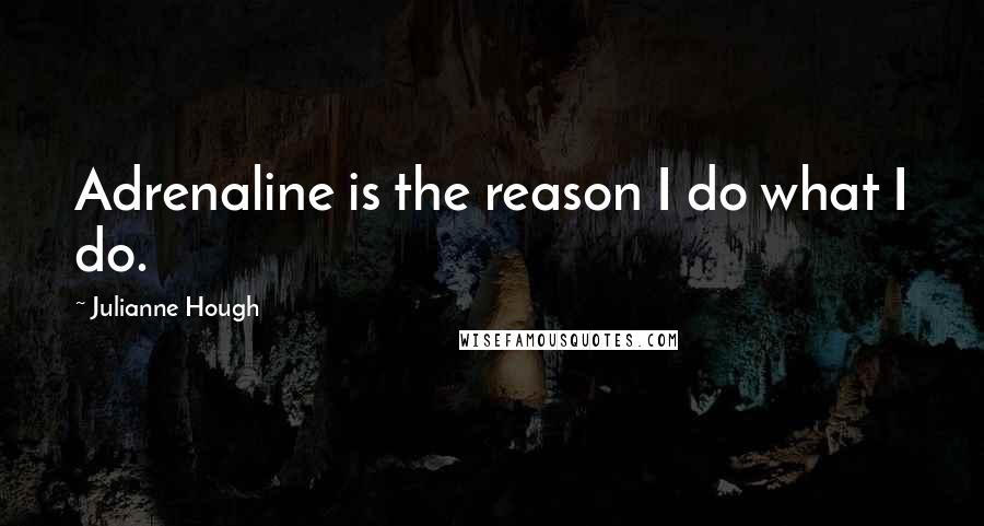 Julianne Hough Quotes: Adrenaline is the reason I do what I do.
