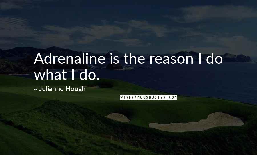Julianne Hough Quotes: Adrenaline is the reason I do what I do.