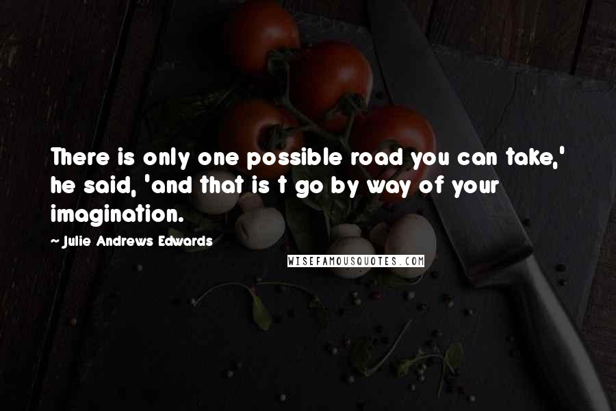 Julie Andrews Edwards Quotes: There is only one possible road you can take,' he said, 'and that is t go by way of your imagination.