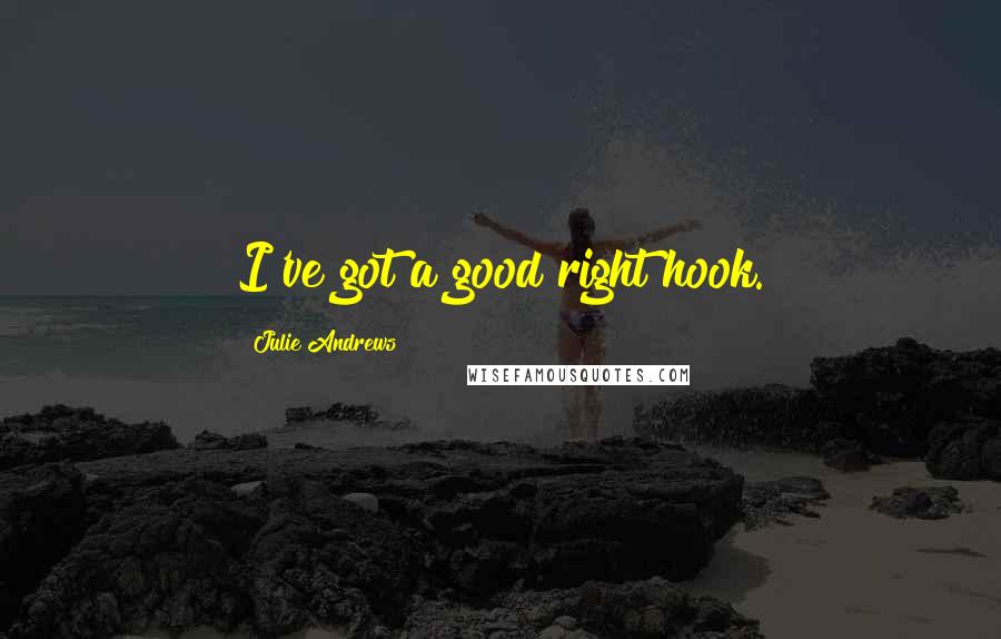 Julie Andrews Quotes: I've got a good right hook.
