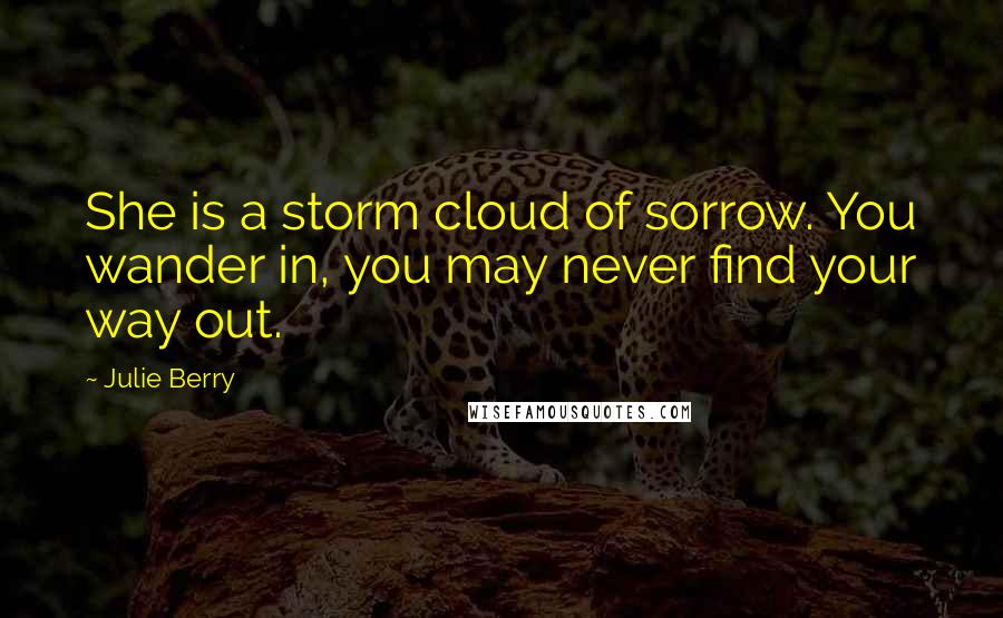Julie Berry Quotes: She is a storm cloud of sorrow. You wander in, you may never find your way out.
