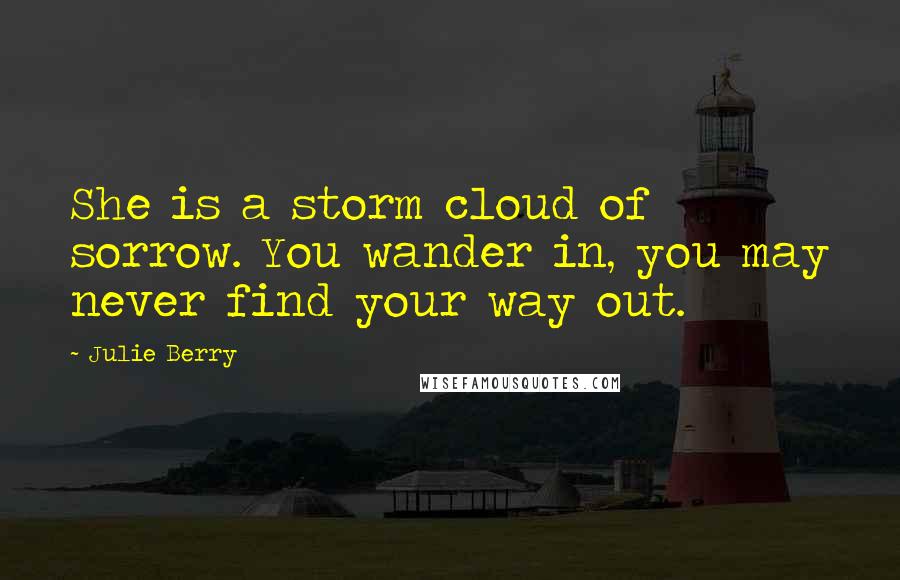 Julie Berry Quotes: She is a storm cloud of sorrow. You wander in, you may never find your way out.