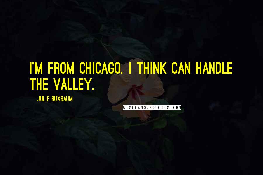 Julie Buxbaum Quotes: I'm from Chicago. I think can handle the Valley.