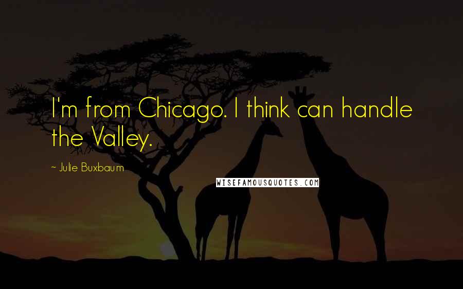 Julie Buxbaum Quotes: I'm from Chicago. I think can handle the Valley.