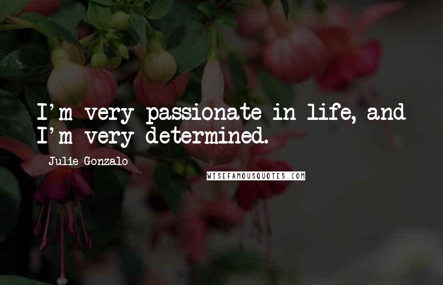 Julie Gonzalo Quotes: I'm very passionate in life, and I'm very determined.
