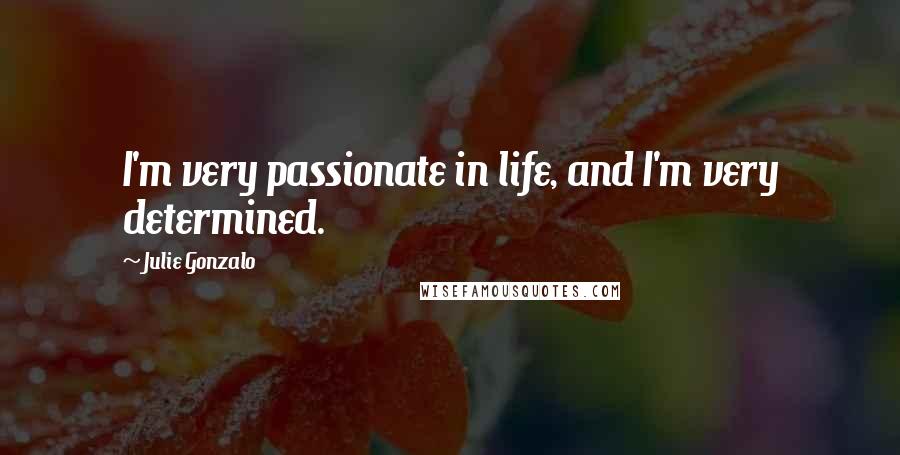 Julie Gonzalo Quotes: I'm very passionate in life, and I'm very determined.