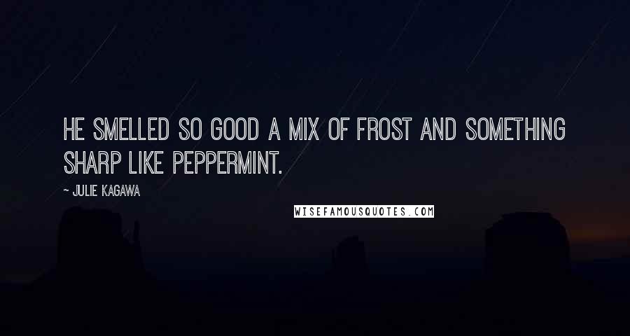 Julie Kagawa Quotes: He smelled so good a mix of frost and something sharp like peppermint.