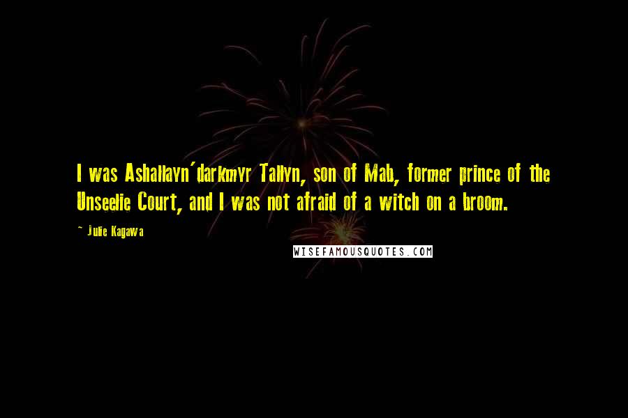 Julie Kagawa Quotes: I was Ashallayn'darkmyr Tallyn, son of Mab, former prince of the Unseelie Court, and I was not afraid of a witch on a broom.