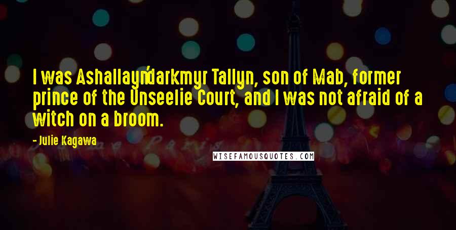 Julie Kagawa Quotes: I was Ashallayn'darkmyr Tallyn, son of Mab, former prince of the Unseelie Court, and I was not afraid of a witch on a broom.